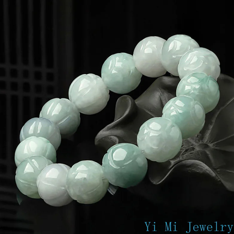 Natural Myanmar A-grade Jade Lotus Hand Chain Lotus Beads Jade Stone Bracelet Fashion Men's Handwear Women's Bracelet
Natural Myanmar A-grade Jade Lotus Hand Chain Lotus Beads Jade Stone Bracelet Fashion Men's Handwear Women's Bracelet