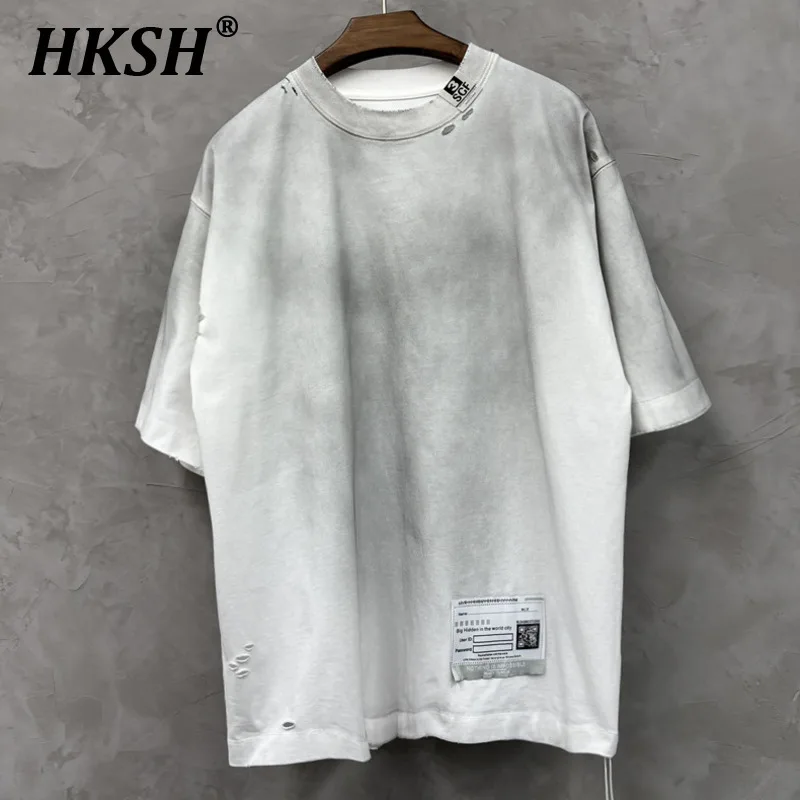 HKSH Summer New Men's Tide Heavy Waste Land Vintage Dirty Dyed Holes Short Sleeve Style Fashion Trend T-shirt Casual Tees HK4844
HKSH Summer New Men's Tide Heavy Waste Land Vintage Dirty Dyed Holes Short Sleeve Style Fashion Trend T-shirt Casual Tees HK4844