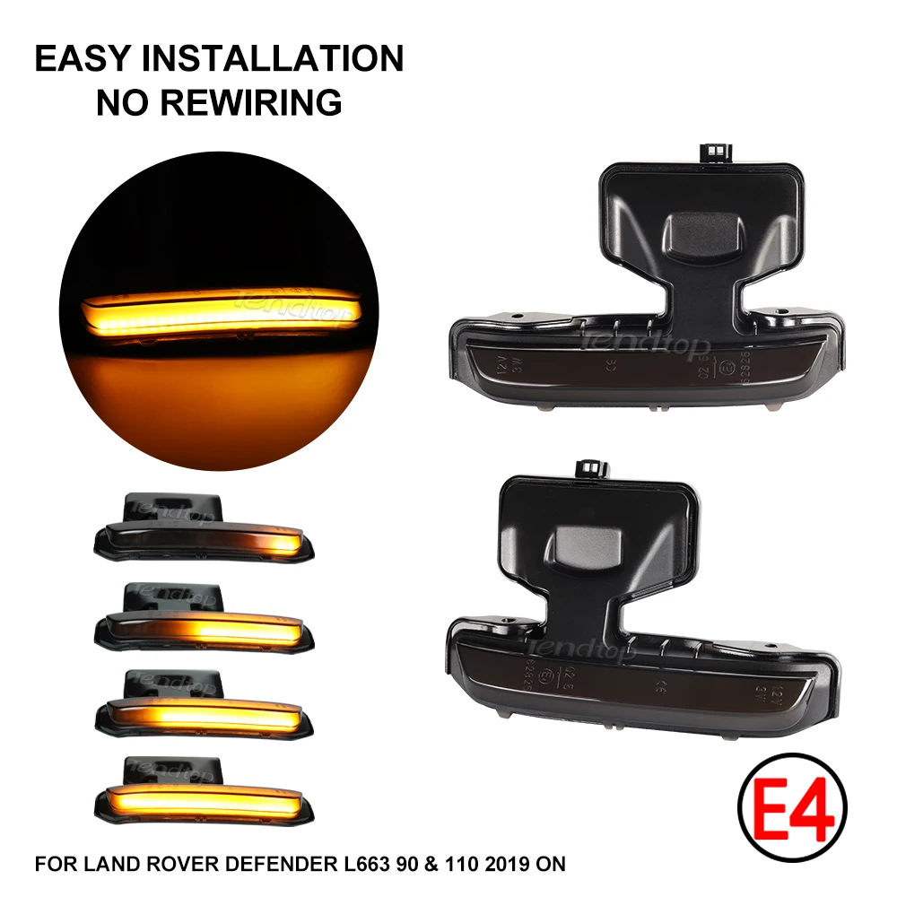 For Land Rover Defender L663 90 & 110 2019 ON 2Pcs Dynamic Rear Mirror Turn Signal Light Sequential Lamp Led Indicator Blinker
For Land Rover Defender L663 90 & 110 2019 ON 2Pcs Dynamic Rear Mirror Turn Signal Light Sequential Lamp Led Indicator Blinker