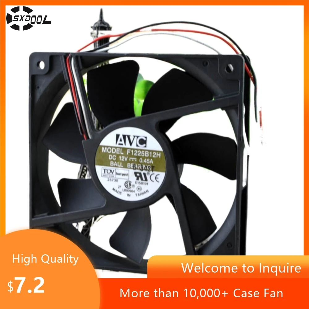 120mm DC 12V Brushless Cooling Fan for AVC F1225B12H 0.45a 12cm 12025 Double Ball Chassis
120mm DC 12V Brushless Cooling Fan for AVC F1225B12H 0.45a 12cm 12025 Double Ball Chassis