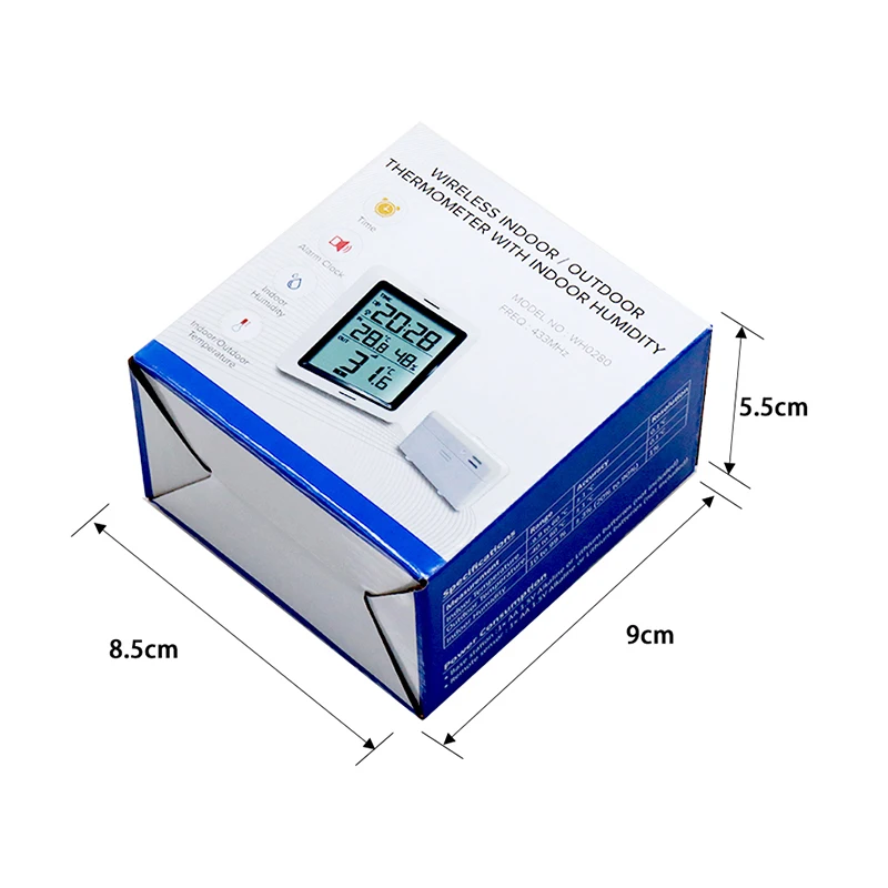 Misol wireless thermometer 433Mhz with 1 sensor, 3 channels, temperature humidity sensor
Misol wireless thermometer 433Mhz with 1 sensor, 3 channels, temperature humidity sensor