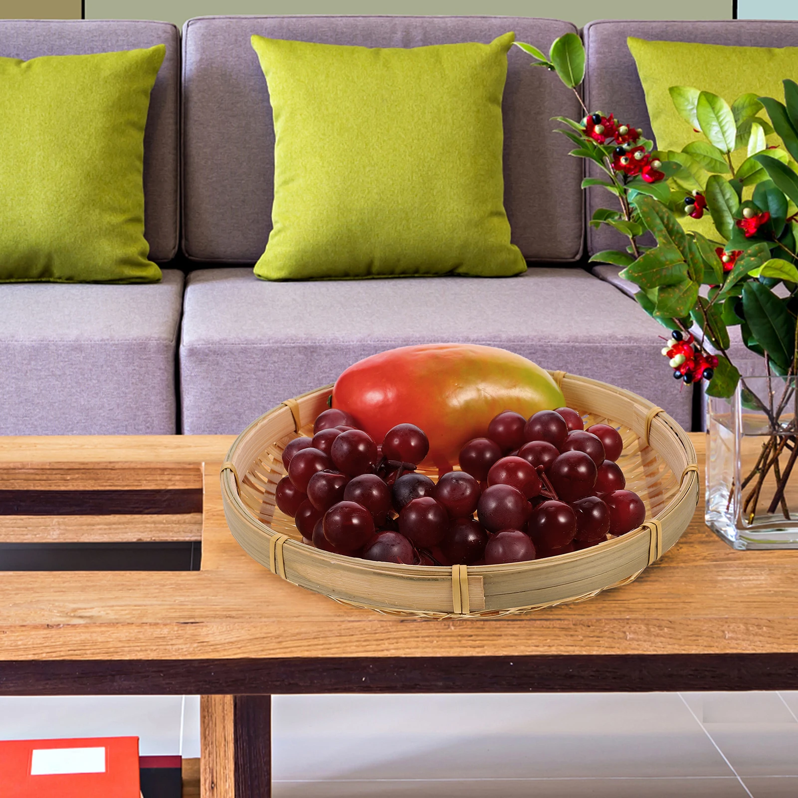 3 Pcs Bamboo Crafts Round Sieve Simple Storage Desk Fruit Vegetable Basket Holder Woven Tray Kitchen Decor Style
3 Pcs Bamboo Crafts Round Sieve Simple Storage Desk Fruit Vegetable Basket Holder Woven Tray Kitchen Decor Style