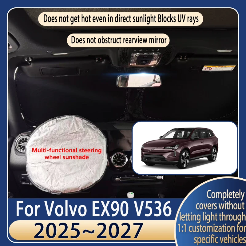 Steering wheel Car Sun Visor For Volvo EX90 2025~2027 26 Summer Cooling Auto Accessories Front Windshield Sunshade Heat Insulati
Steering wheel Car Sun Visor For Volvo EX90 2025~2027 26 Summer Cooling Auto Accessories Front Windshield Sunshade Heat Insulati