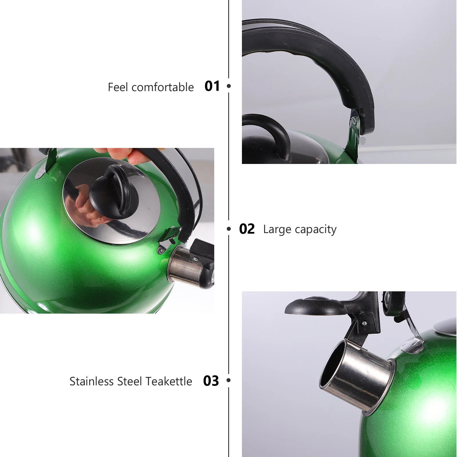 1Pcs Stainless Steel Whistling Teakettle 1.2L Large Capacity Household Heating Water Kettle Sounding Kettle for Gas Stove
1Pcs Stainless Steel Whistling Teakettle 1.2L Large Capacity Household Heating Water Kettle Sounding Kettle for Gas Stove