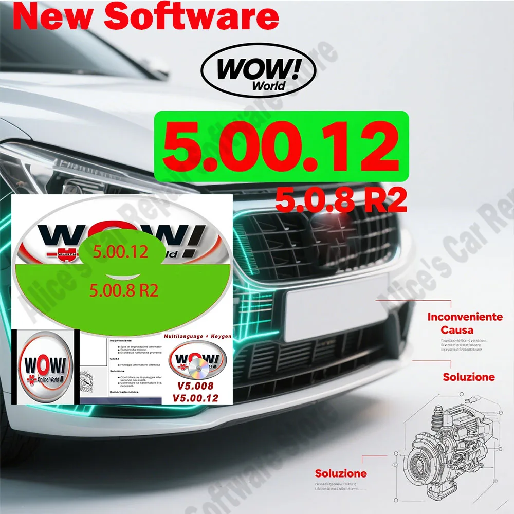 W-ur-th WOW V5.00.12 and WOW 5.00.8 R2 obd2 scanner Software Multi-languages with Keygen For Tcs Multi-diag Cars Diagnostic Tool
W-ur-th WOW V5.00.12 and WOW 5.00.8 R2 obd2 scanner Software Multi-languages with Keygen For Tcs Multi-diag Cars Diagnostic Tool