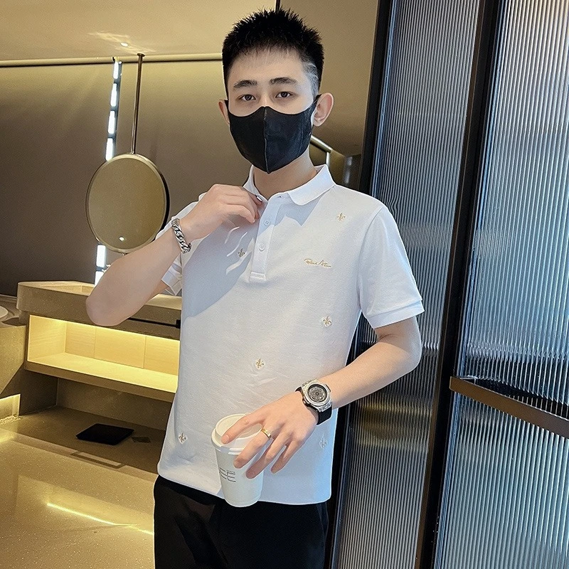 Men's Slim Fit Polo T-Shirt Summer Short Sleeve Embroidered Design Fashion Collar Trendy Korean Style New
Men's Slim Fit Polo T-Shirt Summer Short Sleeve Embroidered Design Fashion Collar Trendy Korean Style New