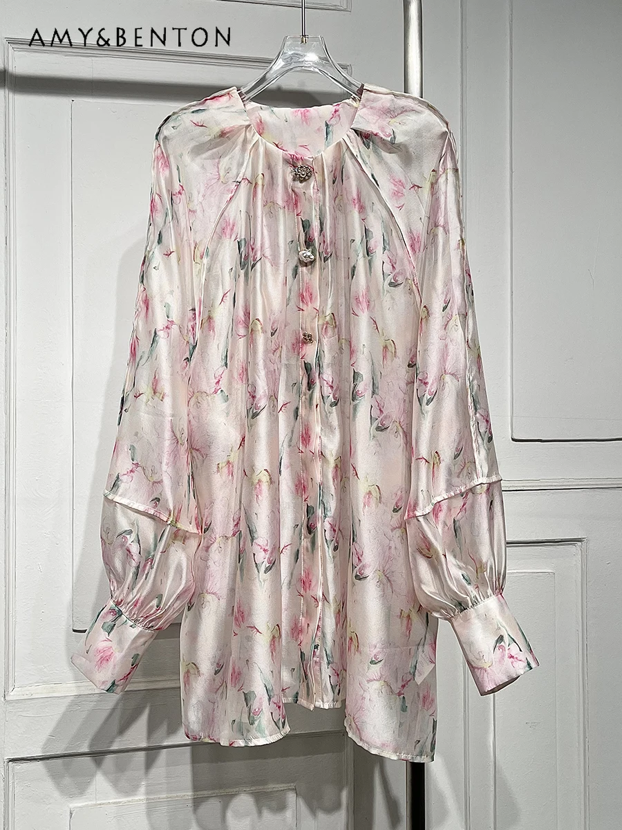 French Style Commuting Elegant Long Sleeve Floral Shirt Women Spring New High End Loose Slim All-Match Casual Mid-Length Shirts
French Style Commuting Elegant Long Sleeve Floral Shirt Women Spring New High End Loose Slim All-Match Casual Mid-Length Shirts