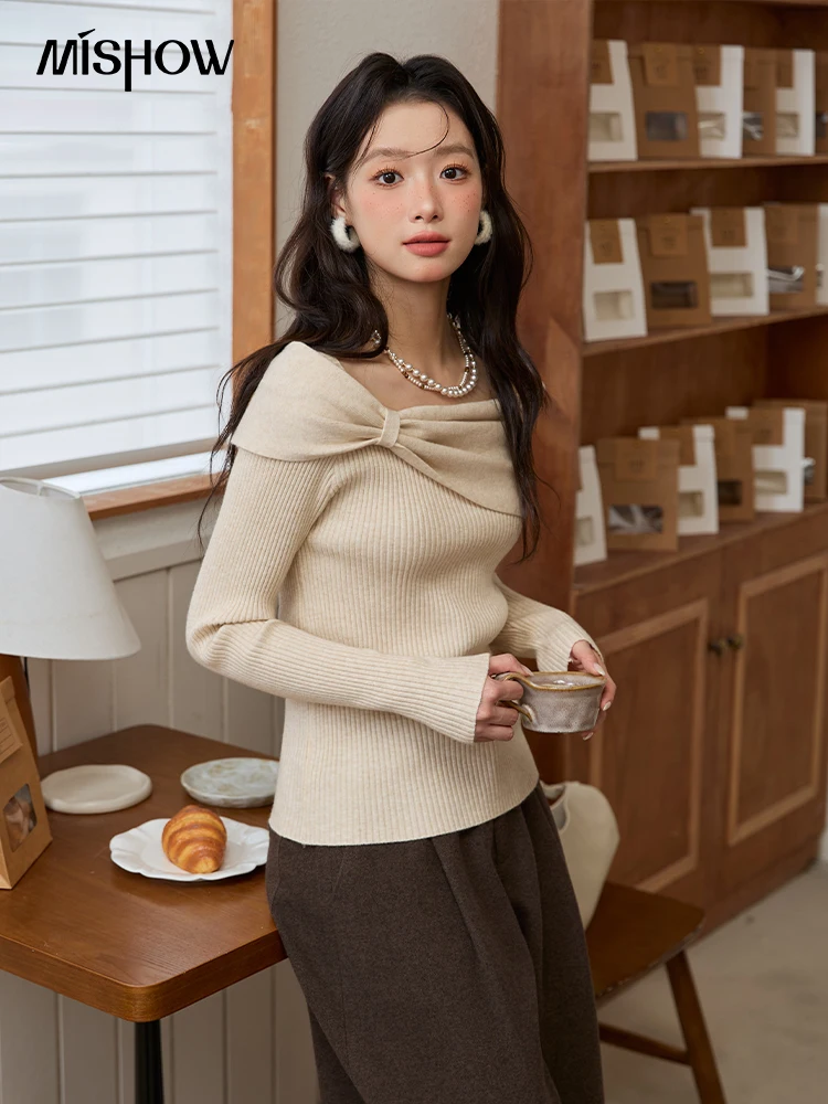 MISHOW Red Twisted Knit Sweater for Women 2025 Autumn Winter Fashion Commute Slim Fit Slash Neck Long-sleeved Tops MXE51Z2706
MISHOW Red Twisted Knit Sweater for Women 2025 Autumn Winter Fashion Commute Slim Fit Slash Neck Long-sleeved Tops MXE51Z2706