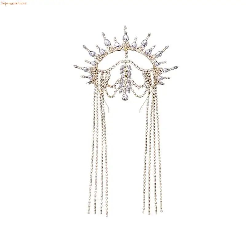 Q5WE Обруч для волос с блестящими кристаллами и кисточками для женщин на сцене для официальных мероприятий
Q5WE Обруч для волос с блестящими кристаллами и кисточками для женщин на сцене для официальных мероприятий