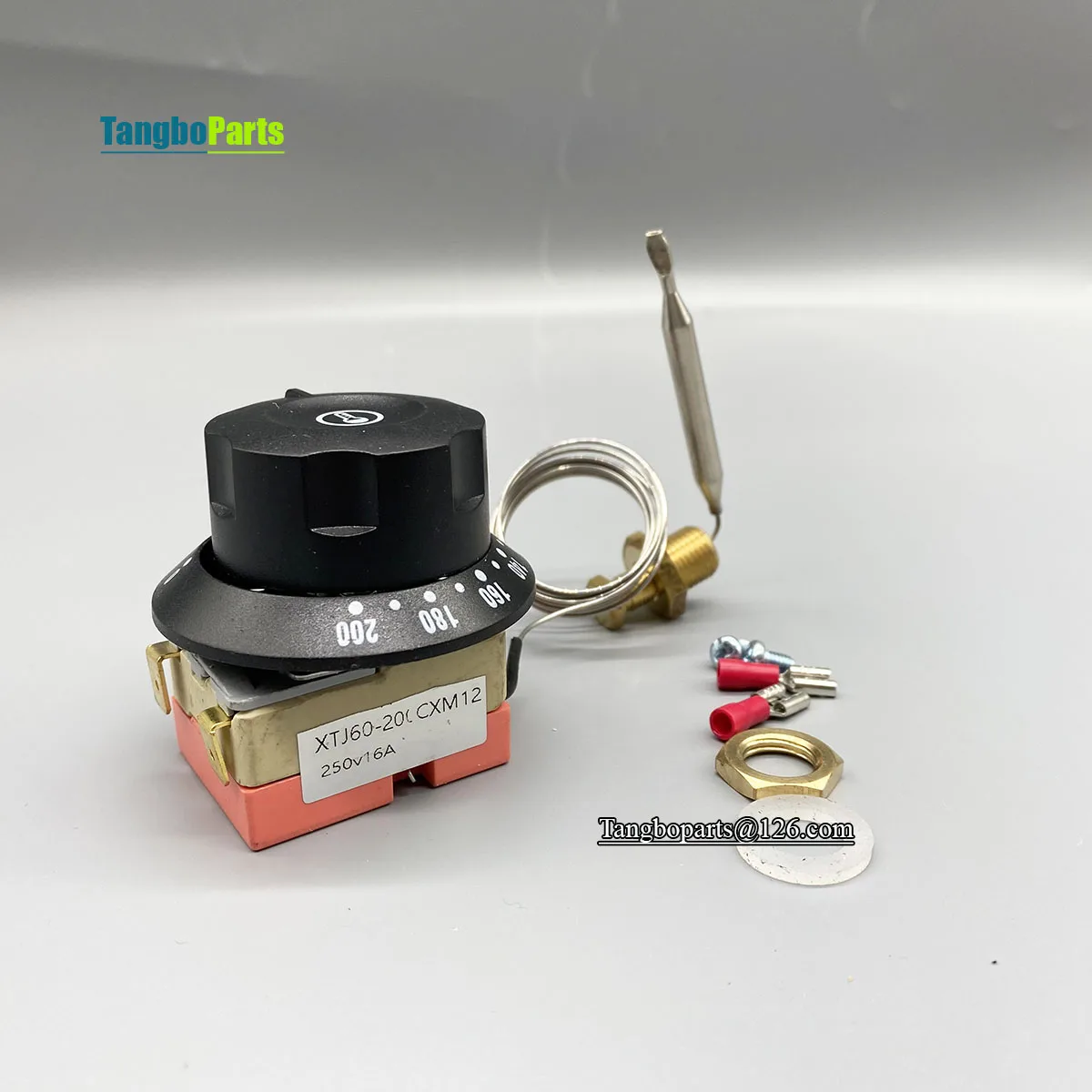 Universal Steamer Boilers Fryer Accessories Temperature Control 250V 16A 60-200 Degree 200℃ Thermostat With Metal Nut
Universal Steamer Boilers Fryer Accessories Temperature Control 250V 16A 60-200 Degree 200℃ Thermostat With Metal Nut