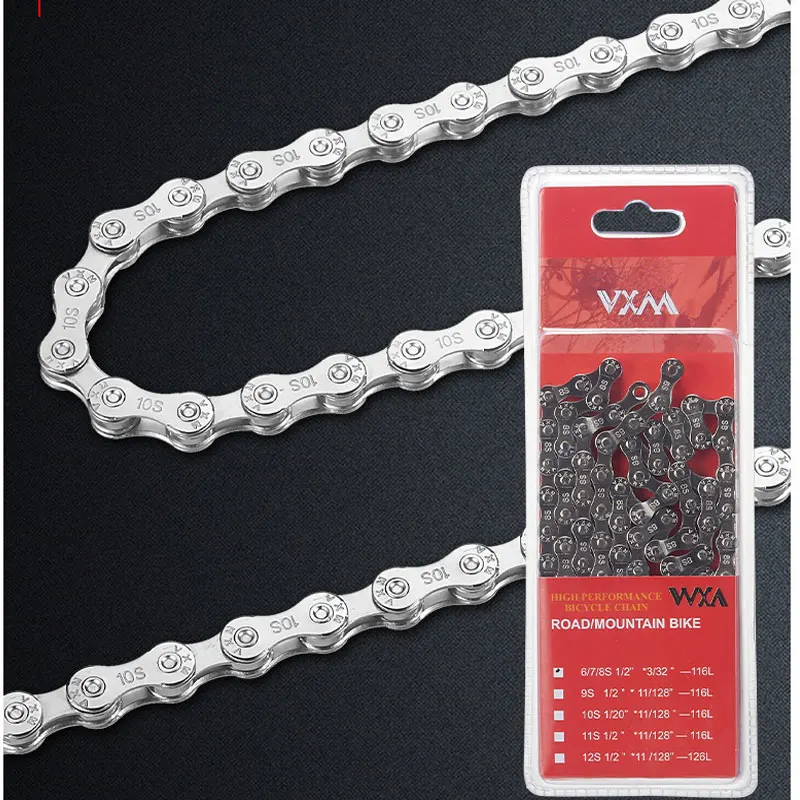 TOOPRE 6/7/8-Speed Bicycle Chain, 116 Links Steel High Strength Bike Derailleur Chain for 6/7/8-Gear Road Mountain Bicycle
TOOPRE 6/7/8-Speed Bicycle Chain, 116 Links Steel High Strength Bike Derailleur Chain for 6/7/8-Gear Road Mountain Bicycle