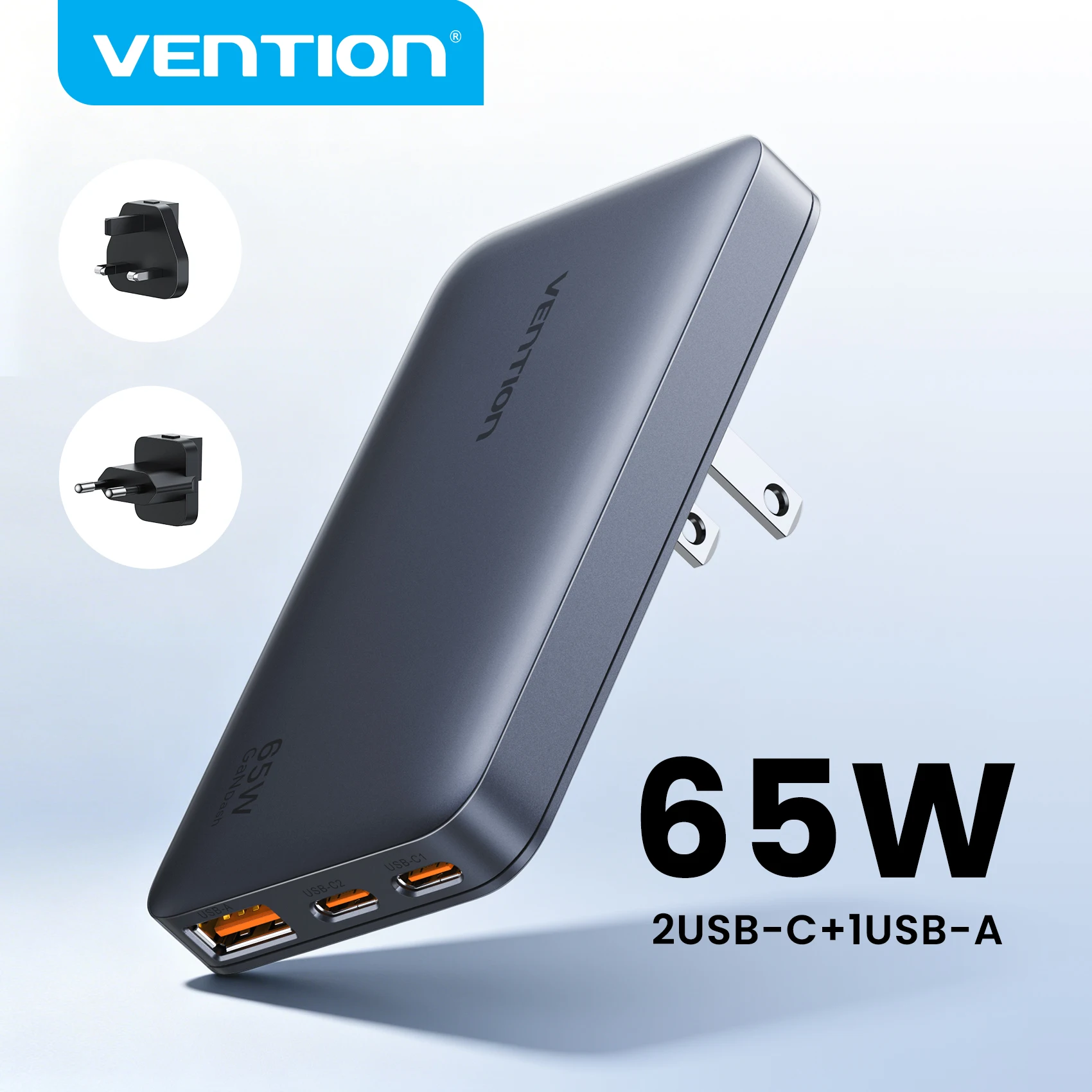 Vention 65W GaN Charger PD3.0 PPS QC4+ USB C Portable Travel Fast Charger for Laptop iPhone 16 15 14 Pro Max Quick Charge
Vention 65W GaN Charger PD3.0 PPS QC4+ USB C Portable Travel Fast Charger for Laptop iPhone 16 15 14 Pro Max Quick Charge