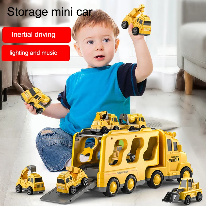 Engineering Car Model Toys Construction Container Transporter Playset With 6PCS Mini Vehicle For Toddler Kids Gift
Engineering Car Model Toys Construction Container Transporter Playset With 6PCS Mini Vehicle For Toddler Kids Gift