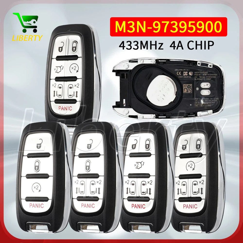 Liberty Keyless Smart Car Key 433MHz 4A CHIP M3N-97395900 for Chrysler Pacifica Voyager 2017 2018 2019 2020 2021 Proximity Card
Liberty Keyless Smart Car Key 433MHz 4A CHIP M3N-97395900 for Chrysler Pacifica Voyager 2017 2018 2019 2020 2021 Proximity Card