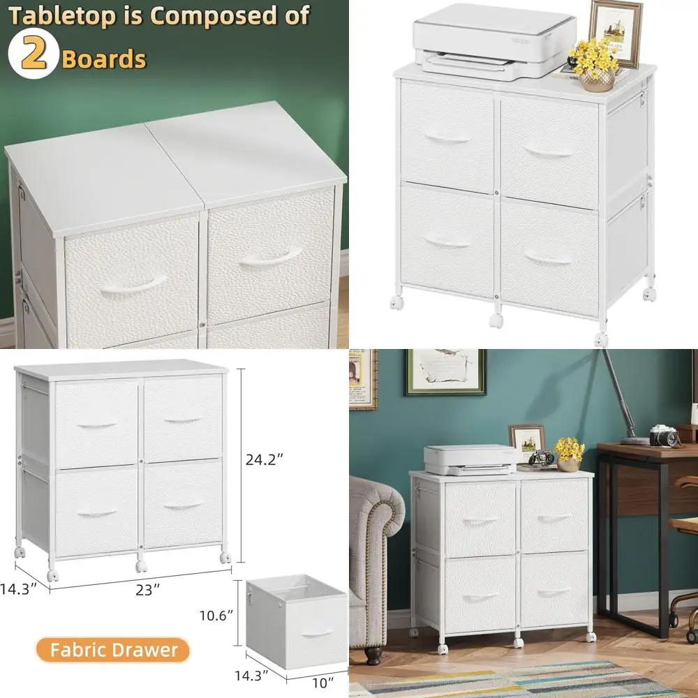 Белый мобильный шкаф для документов с 4 ящиками и подставкой для принтера, формат Letter/A4, идеально подходит для хранения вещей дома и в небольшом офисе
Белый мобильный шкаф для документов с 4 ящиками и подставкой для принтера, формат Letter/A4, идеально подходит для хранения вещей дома и в небольшом офисе