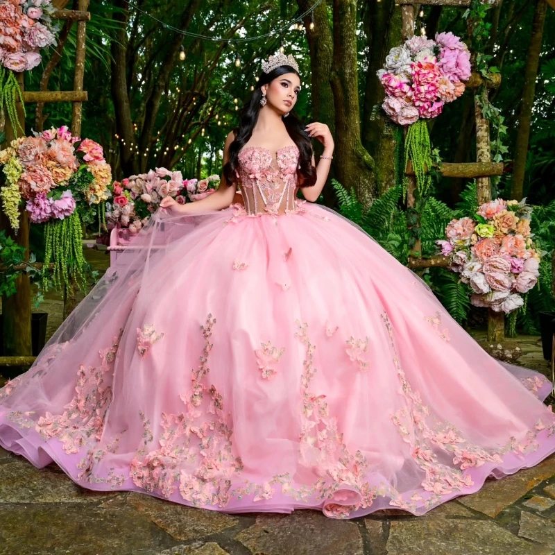 Pink Quinceanera Dresses Ball Gown Off Shoulder Bow Beading Crystal Tull Corset Birthday Payty Sweet 16 Dress Vestidos De 15Anos
Pink Quinceanera Dresses Ball Gown Off Shoulder Bow Beading Crystal Tull Corset Birthday Payty Sweet 16 Dress Vestidos De 15Anos