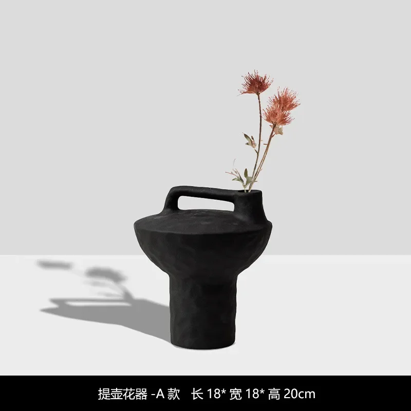 New Chinese-style black jacquard flower ware, creative vase home decoration dining room living room entrance model room
New Chinese-style black jacquard flower ware, creative vase home decoration dining room living room entrance model room
