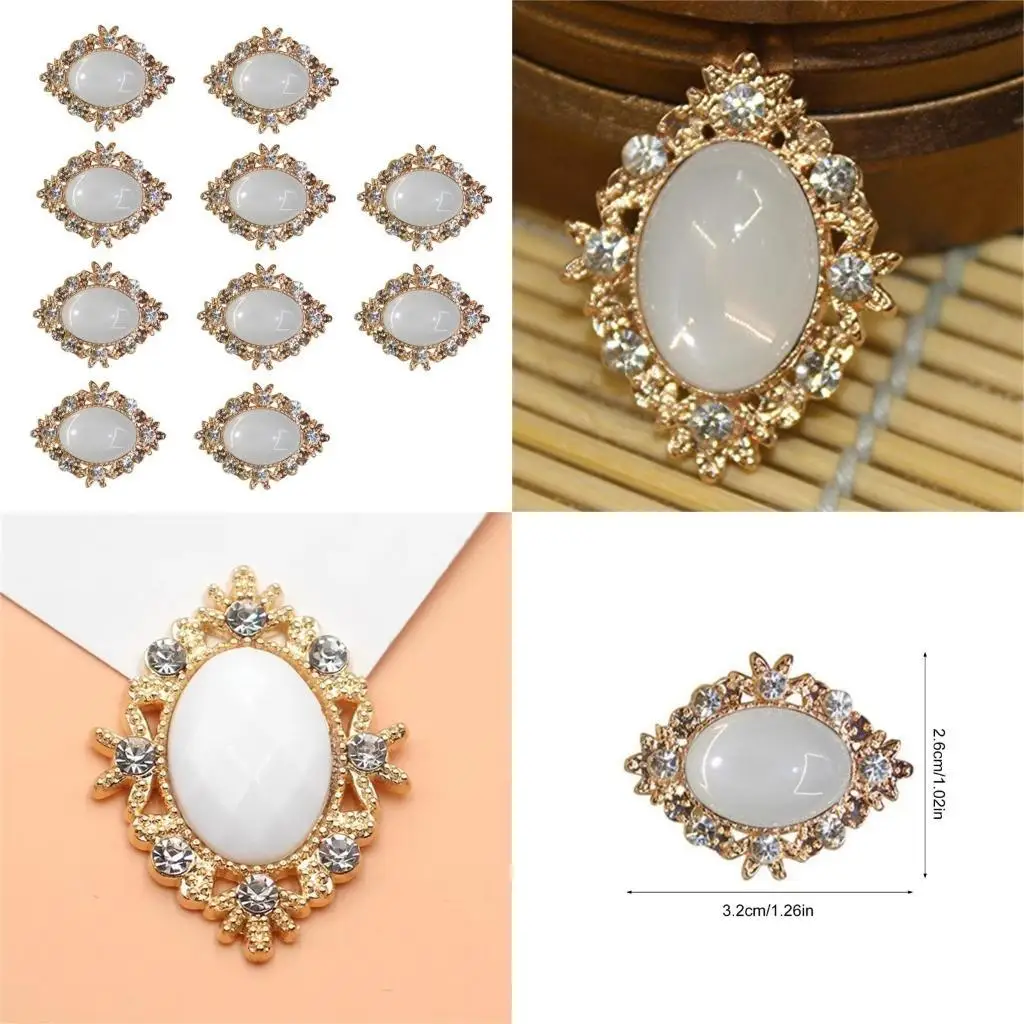 E8BD 10 Pcs Artificial Pearls Rhinestones Flatback Buttons Jewelry Accessories
E8BD 10 Pcs Artificial Pearls Rhinestones Flatback Buttons Jewelry Accessories