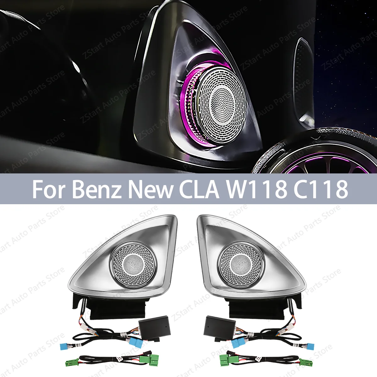 64-цветный 4D динамик для Mercedes-Benz CLA W118 C118, 4D вращающийся высокочастотный динамик, окружающий свет, модификация звукового сигнала, автомобильные аксессуары
64-цветный 4D динамик для Mercedes-Benz CLA W118 C118, 4D вращающийся высокочастотный динамик, окружающий свет, модификация звукового сигнала, автомобильные аксессуары