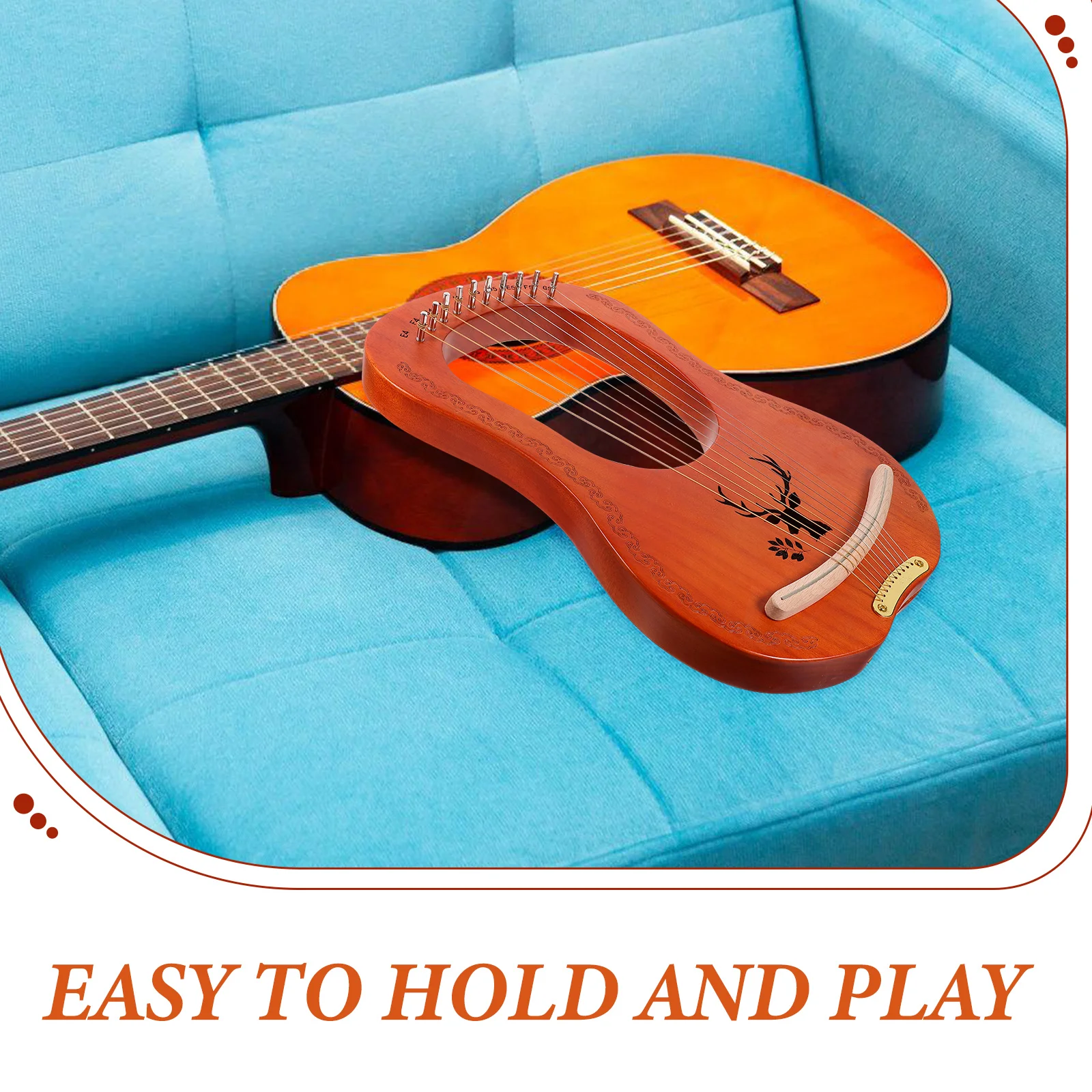 Elk Box Piano Musical Instrument Practical Lyre Harp 10-String Ancient Style Kit Child
Elk Box Piano Musical Instrument Practical Lyre Harp 10-String Ancient Style Kit Child