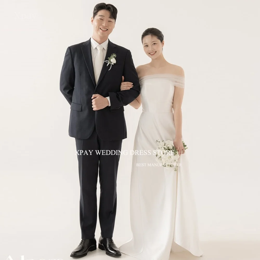 XPAY Simple A-line Korea Wedding Dresses Soft Satin Floor Length Wedding Party Photos Shoot Off Shoulder Customized Bridal Dress
XPAY Simple A-line Korea Wedding Dresses Soft Satin Floor Length Wedding Party Photos Shoot Off Shoulder Customized Bridal Dress