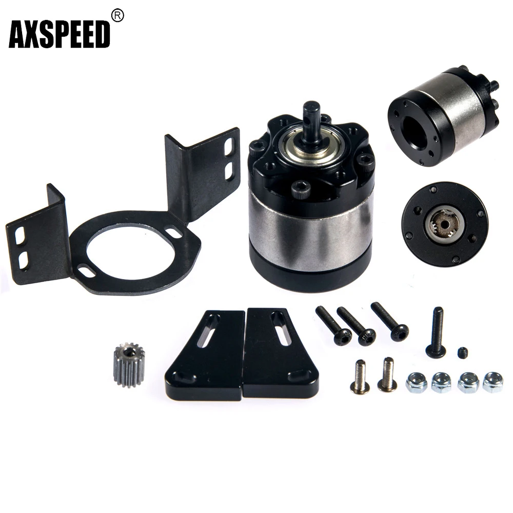 AXSPEED Aluminum 1:5 Gear Ratio Planetary Gearbox for 1/10 RC Rock Crawler RC4WD D90 Part
AXSPEED Aluminum 1:5 Gear Ratio Planetary Gearbox for 1/10 RC Rock Crawler RC4WD D90 Part
