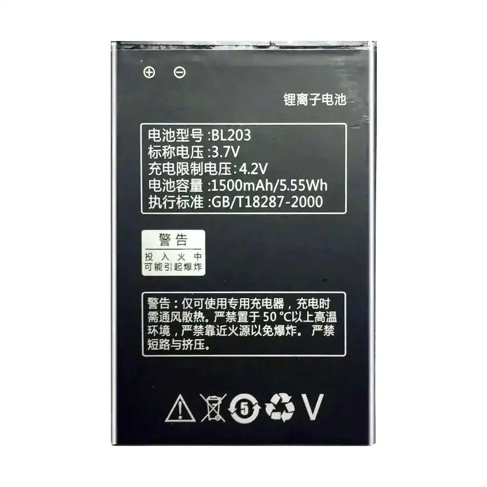 BL203 аккумулятор мобильного телефона безопасный для Lenovo A278T A278 A365E A308T A369 A66 A318T A385E A309 1500 мАч Премиум замена
BL203 аккумулятор мобильного телефона безопасный для Lenovo A278T A278 A365E A308T A369 A66 A318T A385E A309 1500 мАч Премиум замена
