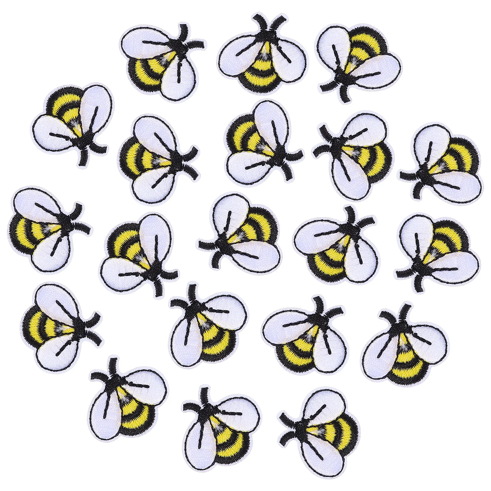20pcs Cartoon Bee Fabric Labels Embroidered Appliques for Clothing Patch Stickers Garment Accessories Fix Jeans Shirts Bags
20pcs Cartoon Bee Fabric Labels Embroidered Appliques for Clothing Patch Stickers Garment Accessories Fix Jeans Shirts Bags