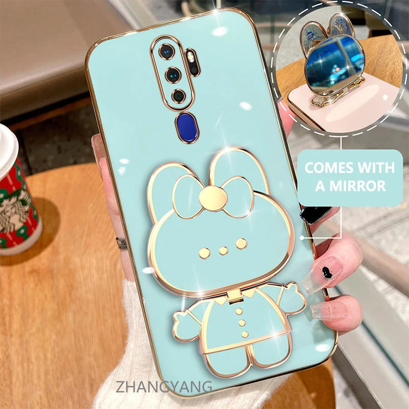 Case For OPPO A9 2020 A5 2020 Electroplated straight edge silicone phone case cute 3D rabbit with built-in mirror for anti drop
Case For OPPO A9 2020 A5 2020 Electroplated straight edge silicone phone case cute 3D rabbit with built-in mirror for anti drop