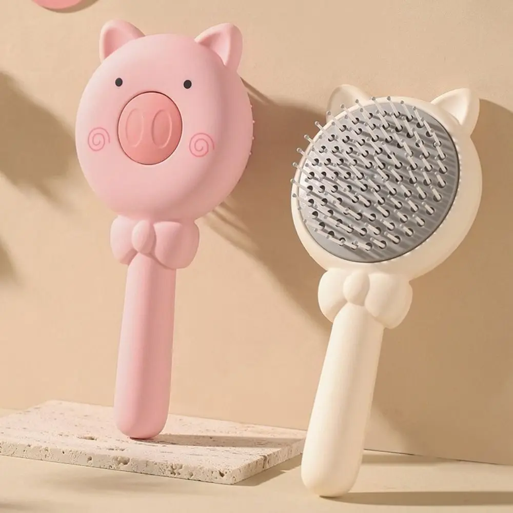 Расческа для волос на воздушной подушке с рисунком свиньи, автоматическая очистка, милая массажная щетка для волос, инструмент для укладки, не завязанная массажная расческа для кожи головы 
Расческа для волос на воздушной подушке с рисунком свиньи, автоматическая очистка, милая массажная щетка для волос, инструмент для укладки, не завязанная массажная расческа для кожи головы