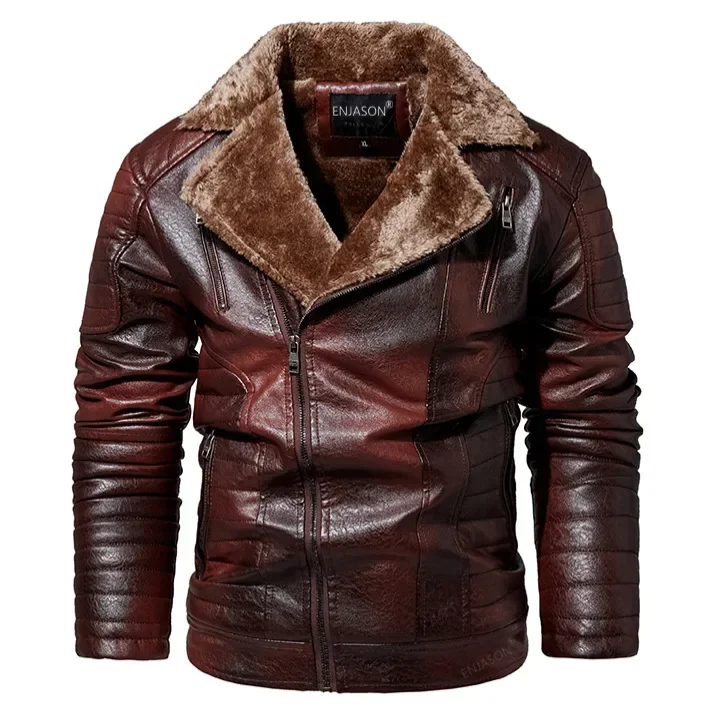 6XL Winter Mens Leather Jacket High-quality Men Wool Thicken Warm Coat Male Fashion Slim Fit Motorcycle Fur Jackets Men Clothing
6XL Winter Mens Leather Jacket High-quality Men Wool Thicken Warm Coat Male Fashion Slim Fit Motorcycle Fur Jackets Men Clothing