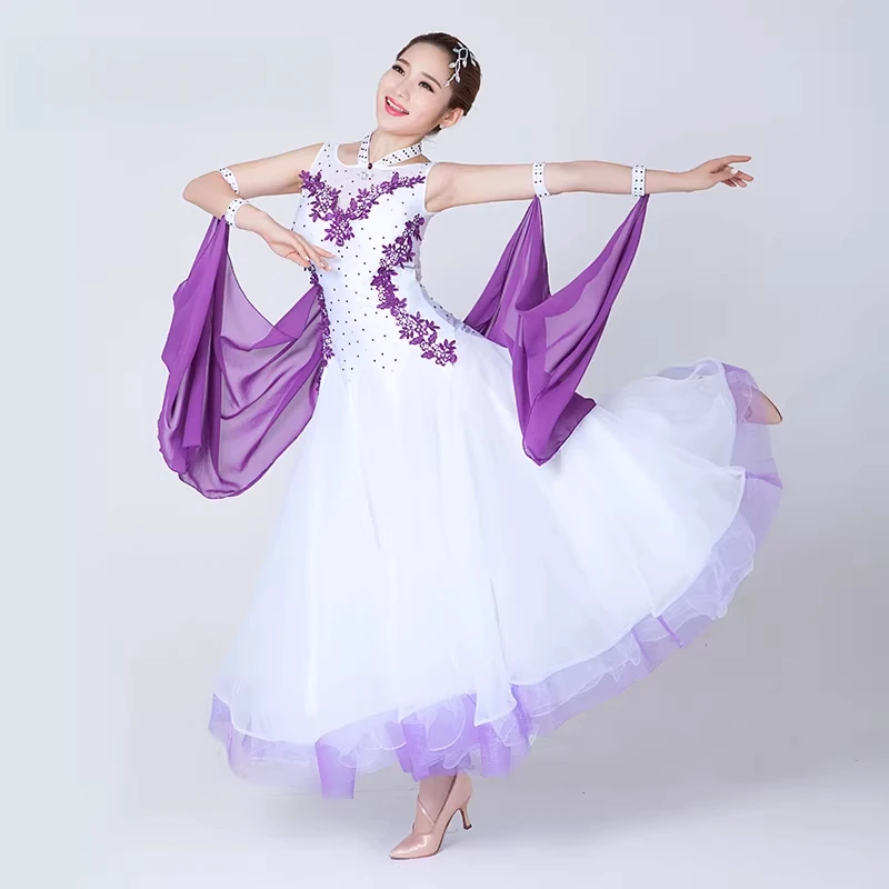Modern Dance Dress Women Sleeveless Applique Standard Ballroom Waltz Performance Competition Dress New 2024
Modern Dance Dress Women Sleeveless Applique Standard Ballroom Waltz Performance Competition Dress New 2024