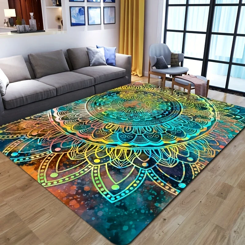 1pc Boho Floor Rug, Large Area Rug, Living Room Rug Modern Colorful Rug Kitchen Floor Door Mat Mandala Print Area Rug Yoga Mat
1pc Boho Floor Rug, Large Area Rug, Living Room Rug Modern Colorful Rug Kitchen Floor Door Mat Mandala Print Area Rug Yoga Mat