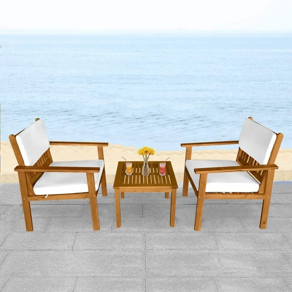 3-Piece Acacia Wood Patio Bistro Set Patio Furniture Outdoor Chat Conversation Table Chair Set Outdoor Wood Chat Set
3-Piece Acacia Wood Patio Bistro Set Patio Furniture Outdoor Chat Conversation Table Chair Set Outdoor Wood Chat Set