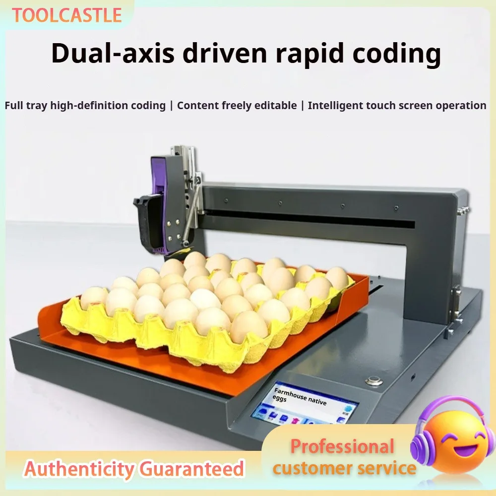 Automatic Egg Coding Machine Desktop, XY Axis Small Printer for Production Date, Continuous Flow Coder for Eggs
Automatic Egg Coding Machine Desktop, XY Axis Small Printer for Production Date, Continuous Flow Coder for Eggs