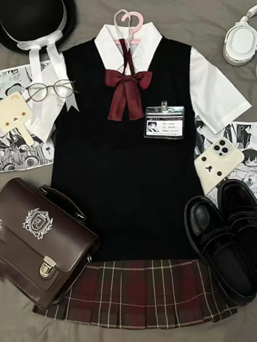 Оригинальный комплект JK Pure Color, японский жилет, свитер, женский модный топ для колледжа, трикотажная одежда, летняя одежда
Оригинальный комплект JK Pure Color, японский жилет, свитер, женский модный топ для колледжа, трикотажная одежда, летняя одежда