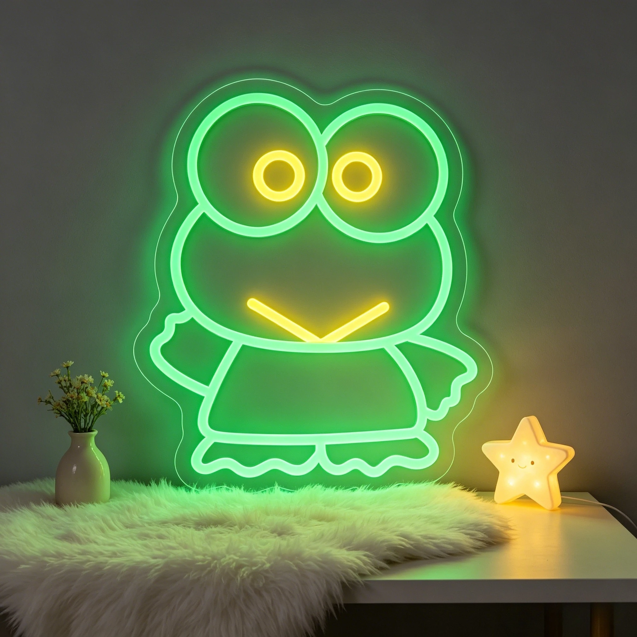 Cute Cartoon Frog Neon Sign for Game Room Wall Decor Dimmable LED Neon Light for Birthday Party Cafe Toy Shop Nursery Art Decor
Cute Cartoon Frog Neon Sign for Game Room Wall Decor Dimmable LED Neon Light for Birthday Party Cafe Toy Shop Nursery Art Decor