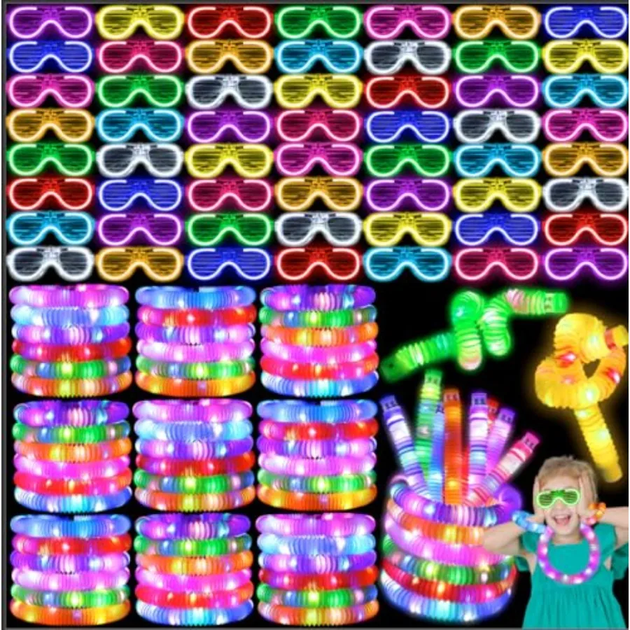 Pcs Glow in the Dark Party plies 20 LED Light Up Glasses 24 Glow Sticks LED Party Favors Light Up Tubes Flash Glasses LED Brace
Pcs Glow in the Dark Party plies 20 LED Light Up Glasses 24 Glow Sticks LED Party Favors Light Up Tubes Flash Glasses LED Brace