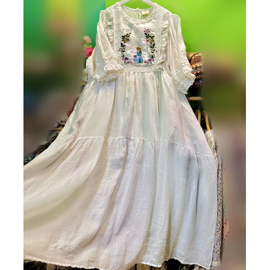 Summer Linen Vintage Lace Shabby Chic Victorian White Midi Dress Women Cottage Core Goblincore Lolita Harajuku Edwardian Dress
Summer Linen Vintage Lace Shabby Chic Victorian White Midi Dress Women Cottage Core Goblincore Lolita Harajuku Edwardian Dress