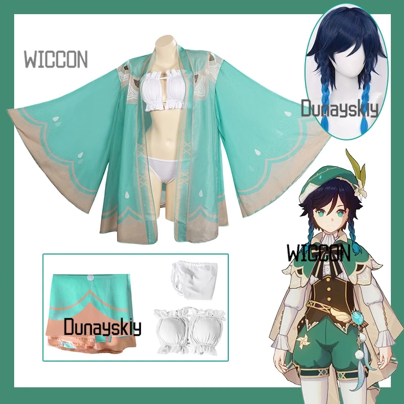 Genshin Impact Venti Swimwear Cosplay Costume Set with Wig - Anime Game Outfit for Summer Halloween Graduation
Genshin Impact Venti Swimwear Cosplay Costume Set with Wig - Anime Game Outfit for Summer Halloween Graduation