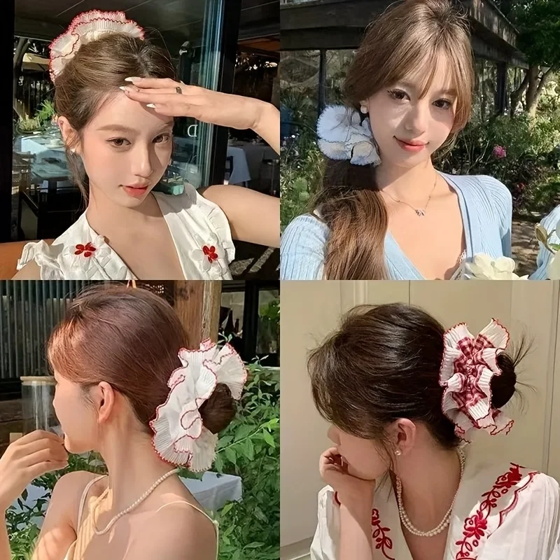 Elegant Cute Lace Large Hair Band High-end Niche Design Double-layer Lace Hair Rope Girl Versatile Hair Accessories
Elegant Cute Lace Large Hair Band High-end Niche Design Double-layer Lace Hair Rope Girl Versatile Hair Accessories