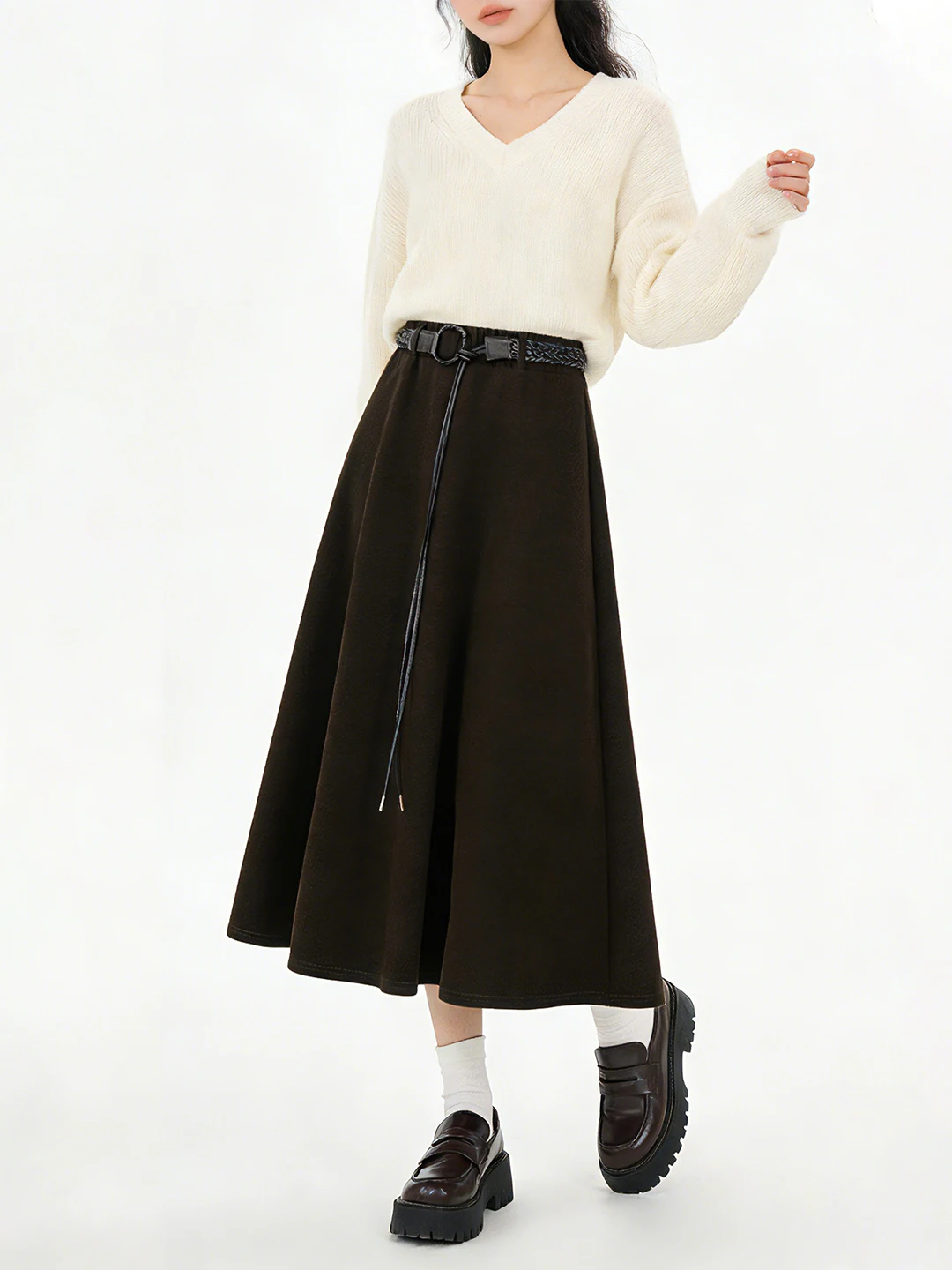 Теплая шерстяная юбка А-силуэта с эластичным поясом, удобная для повседневной носки, весна-осень, новая модель, женская юбка с высокой талией на молнии
Теплая шерстяная юбка А-силуэта с эластичным поясом, удобная для повседневной носки, весна-осень, новая модель, женская юбка с высокой талией на молнии