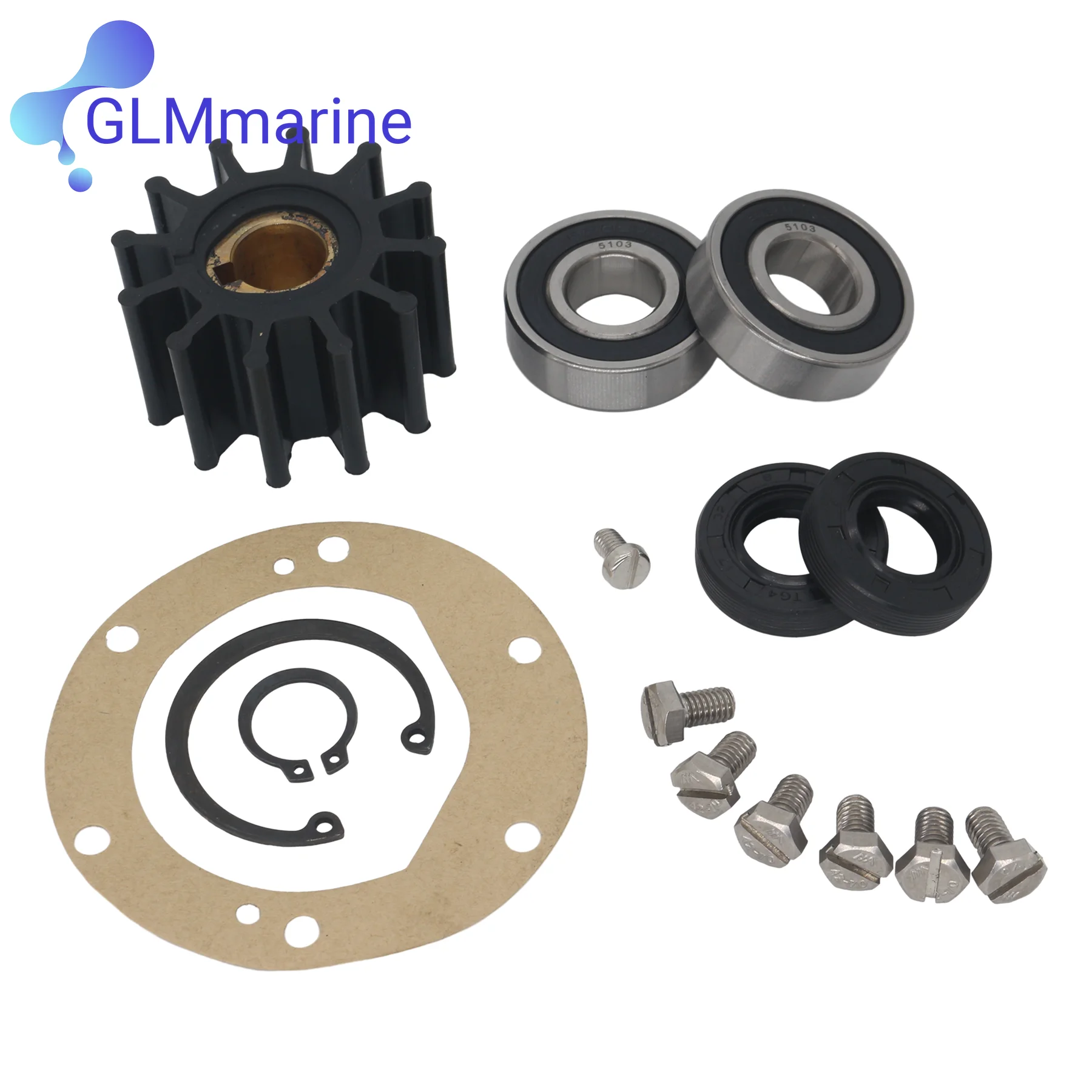 721390-42701 Sea Water Pump Repair Kit Fits for Yanmar 3QM 3QM30 3QM30Y Inboard Motors 121390-42001 145410-46130 145410-46120
721390-42701 Sea Water Pump Repair Kit Fits for Yanmar 3QM 3QM30 3QM30Y Inboard Motors 121390-42001 145410-46130 145410-46120