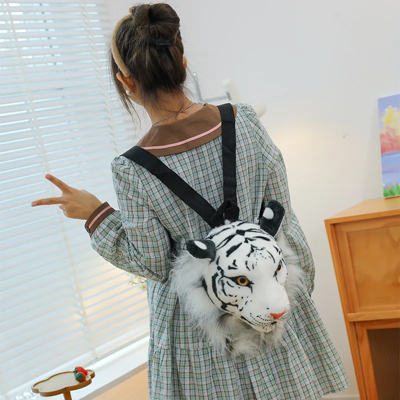 Couple Plush Backpack Tiger Lion Head Backpack Men And Women Plush Bag Party Gathering Personalized Creative Trend Animal Design
Couple Plush Backpack Tiger Lion Head Backpack Men And Women Plush Bag Party Gathering Personalized Creative Trend Animal Design