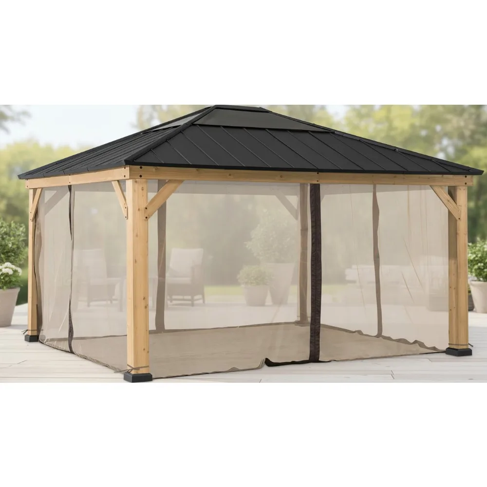Water-Resistant Mosquito Netting Panels, 4-Panel Screen Walls for 13x15 ft Gazebo, Patio & Backyard Protection, Light Tan
Water-Resistant Mosquito Netting Panels, 4-Panel Screen Walls for 13x15 ft Gazebo, Patio & Backyard Protection, Light Tan
