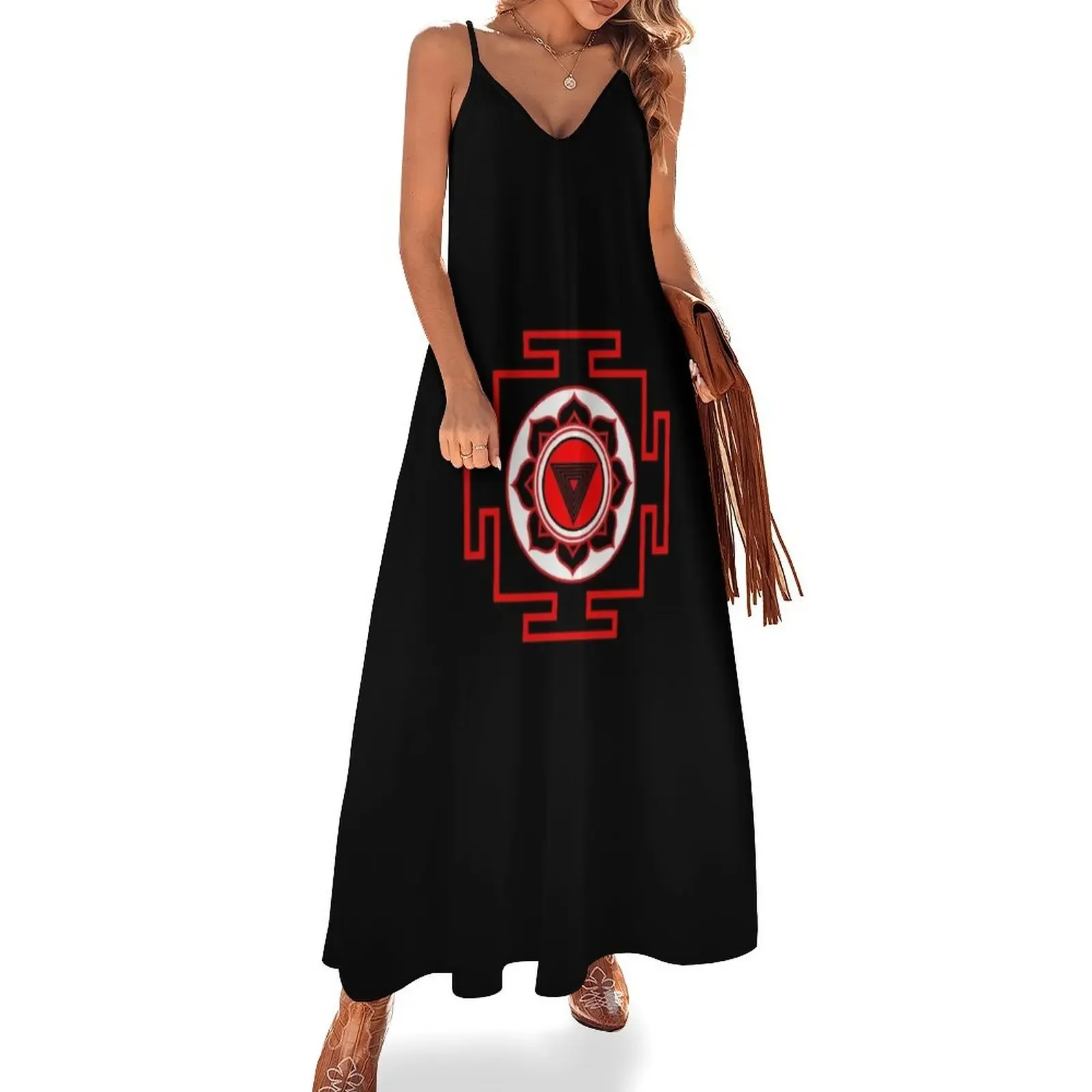 Kali Yantra colored Sleeveless Dress Women long dress summer dress woman 2024 trendy birthday
Kali Yantra colored Sleeveless Dress Women long dress summer dress woman 2024 trendy birthday