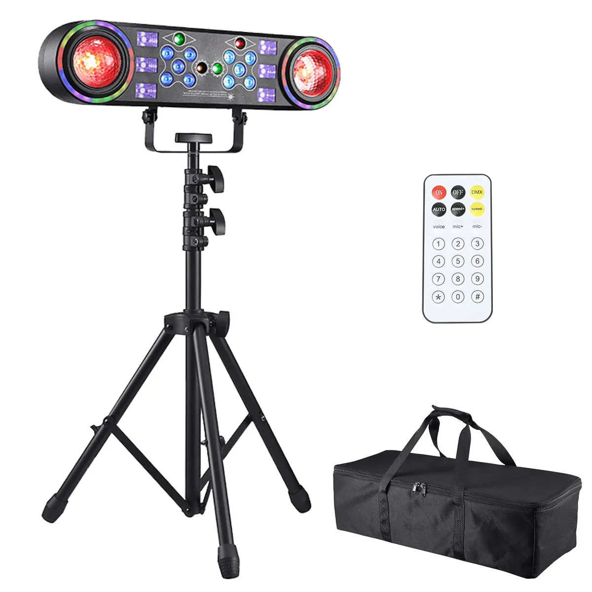 80W Bracket Effect Light 7IN1 RGBW Remote Mobile Stage Magic Ball Disco Party Light DMX DJ Equipment For Bar Club Theater
80W Bracket Effect Light 7IN1 RGBW Remote Mobile Stage Magic Ball Disco Party Light DMX DJ Equipment For Bar Club Theater