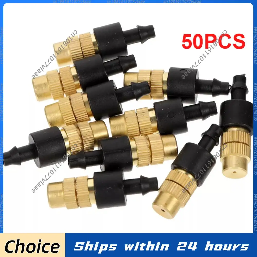 Brass Water Spray Nozzle Adjustable Misting Sprinkler 50pcs Set for 4/7mm Hose Garden Patio Cooling Irrigation Accessories
Brass Water Spray Nozzle Adjustable Misting Sprinkler 50pcs Set for 4/7mm Hose Garden Patio Cooling Irrigation Accessories