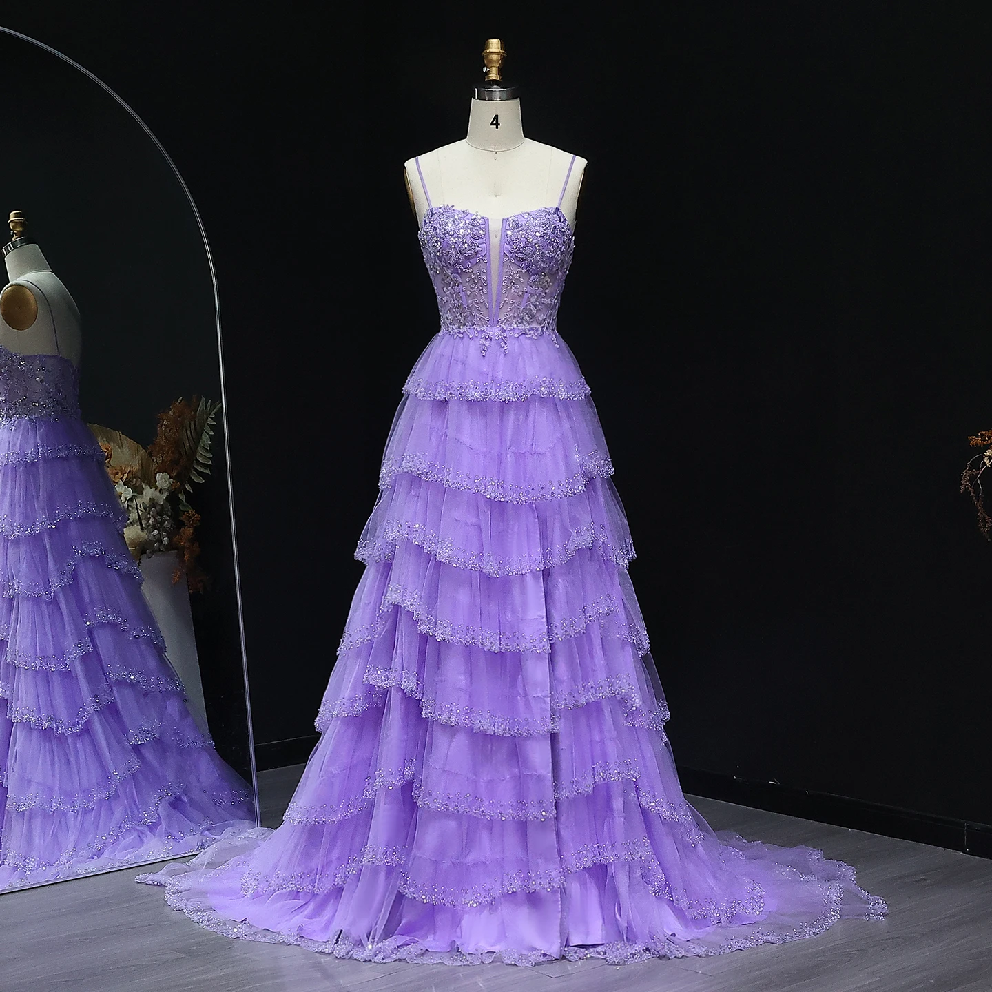 Sharon Said Elegant Lilac Tulle Corset Sheer Tiered Ruffles Prom Dress Long A-Line Evening Party Gowns SH217 Customized
Sharon Said Elegant Lilac Tulle Corset Sheer Tiered Ruffles Prom Dress Long A-Line Evening Party Gowns SH217 Customized