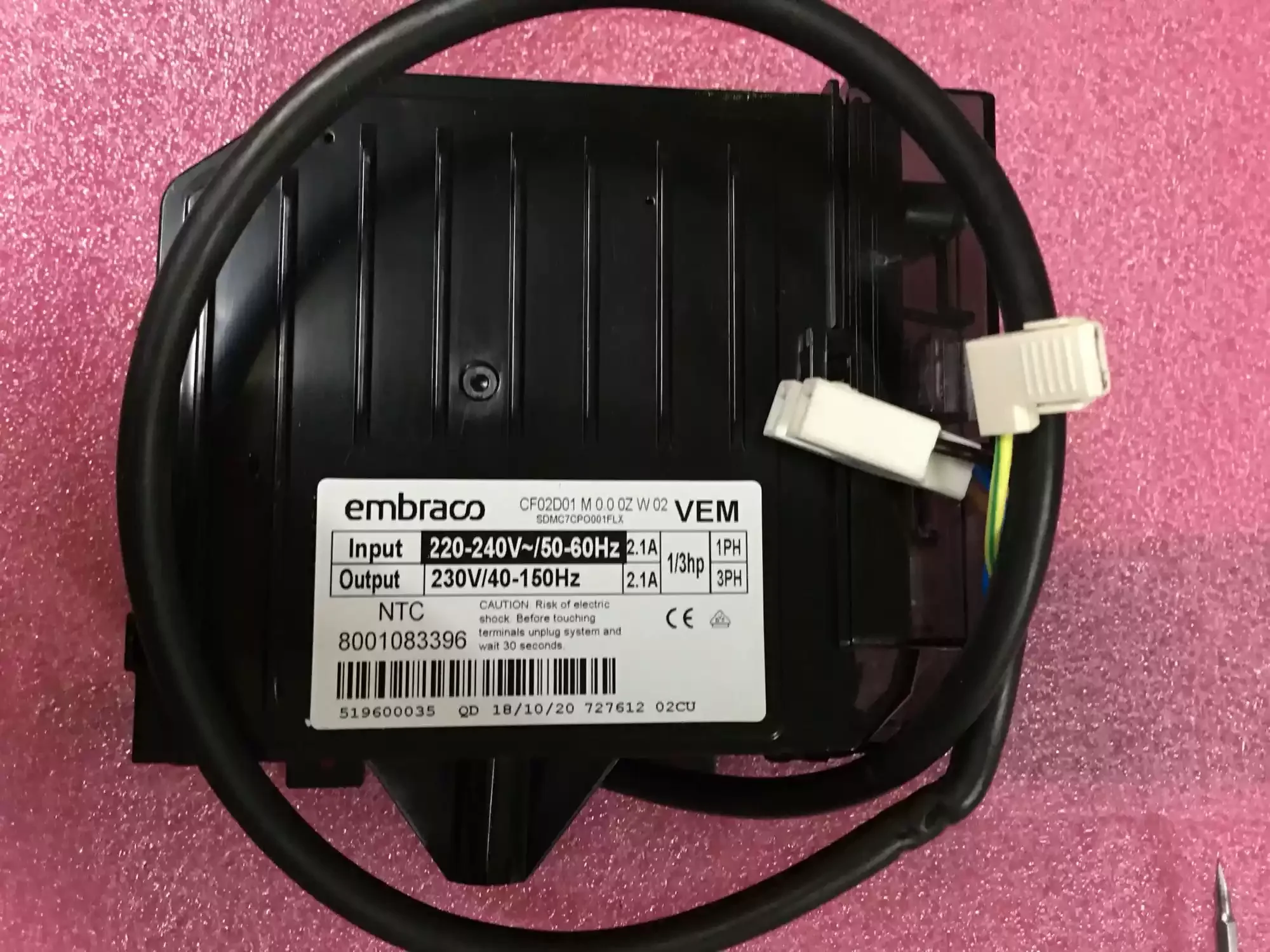 CF02D01M VEM is suitable for refrigerator embraco inverter compressor drive plate box 193525231
CF02D01M VEM is suitable for refrigerator embraco inverter compressor drive plate box 193525231